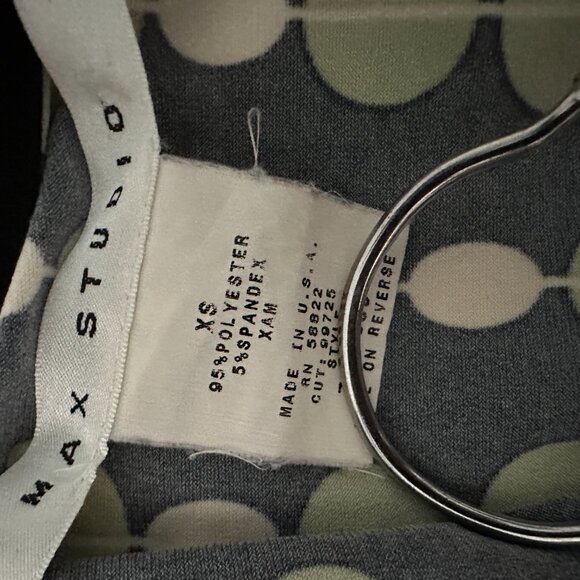 Max Studio green dot empire waist dress xs - Picture 4 of 5